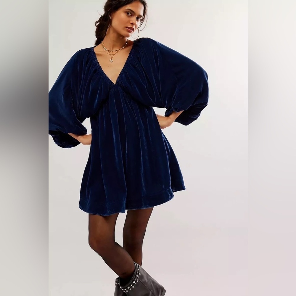Free People Portia Velvet Mini Dress